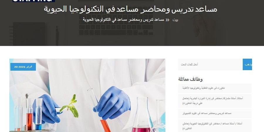 وظيفة جامعة.. جامعة اكتوبر للعلوم الحديثة والآداب تعلن عن وظائف أعضاء هيئة التدريس.. التفاصيل الكاملة - trading-secrets